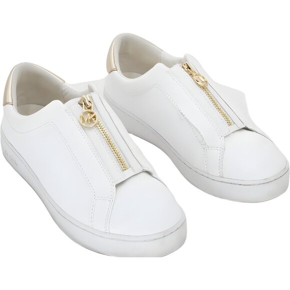Michael Kors Keaton Zip Slip-On Sneakers Pale Gold Women's US 7.5M - Picture 4 of 6